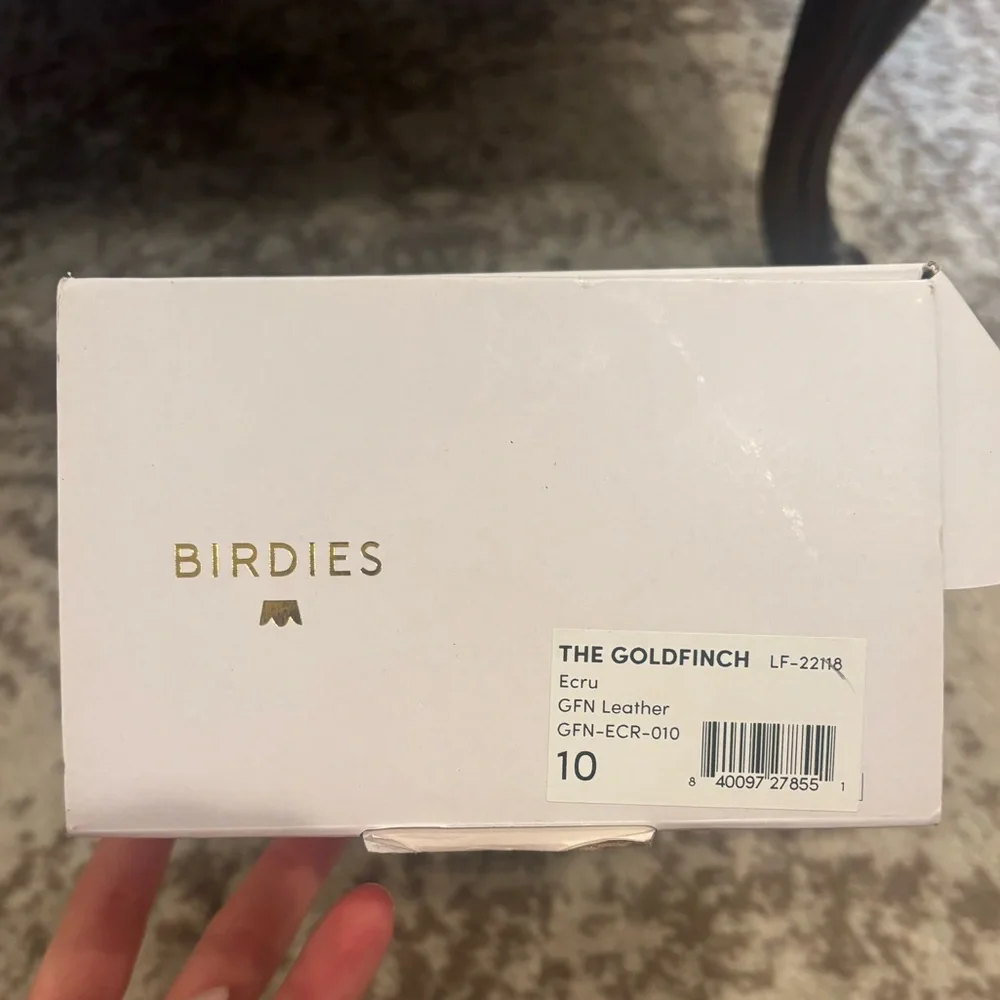 Birdies Cream Pointed Toe Quilted Insole Flats